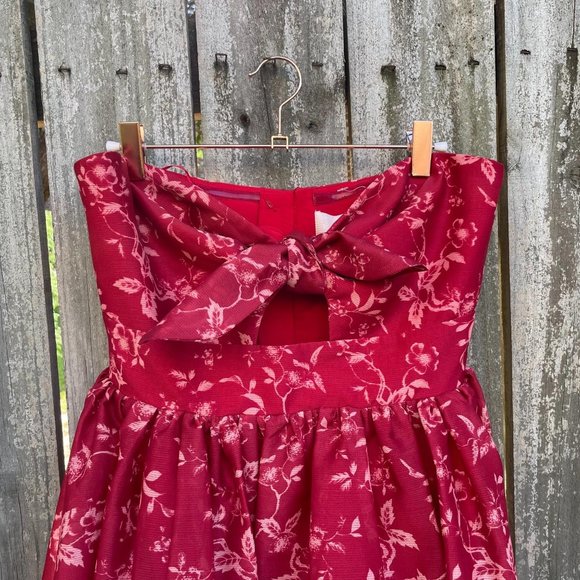 Keepsake Distraction Midi Dress Floral Strapless Cutout Size Medium Sz M US 6 - Picture 3 of 8